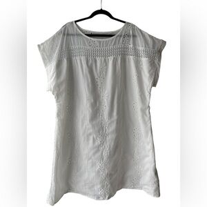 Emery Rose White Midi Dress Sleeveless Solid Color Mini Dress Minimalist Summer